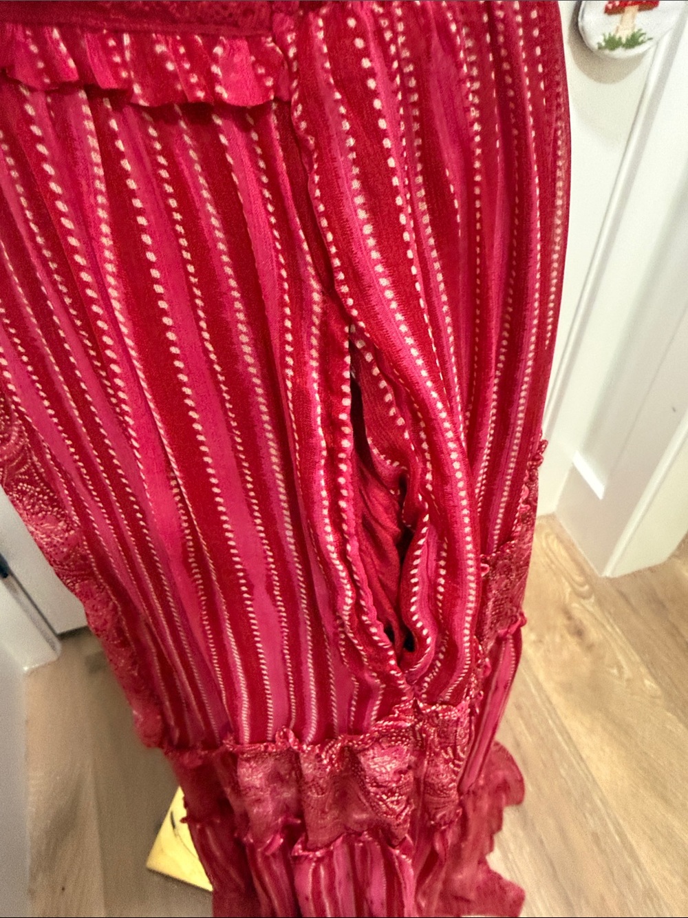 Free People Red “YOURE A JEWEL”  Maxi Dress - Picture 7 of 9